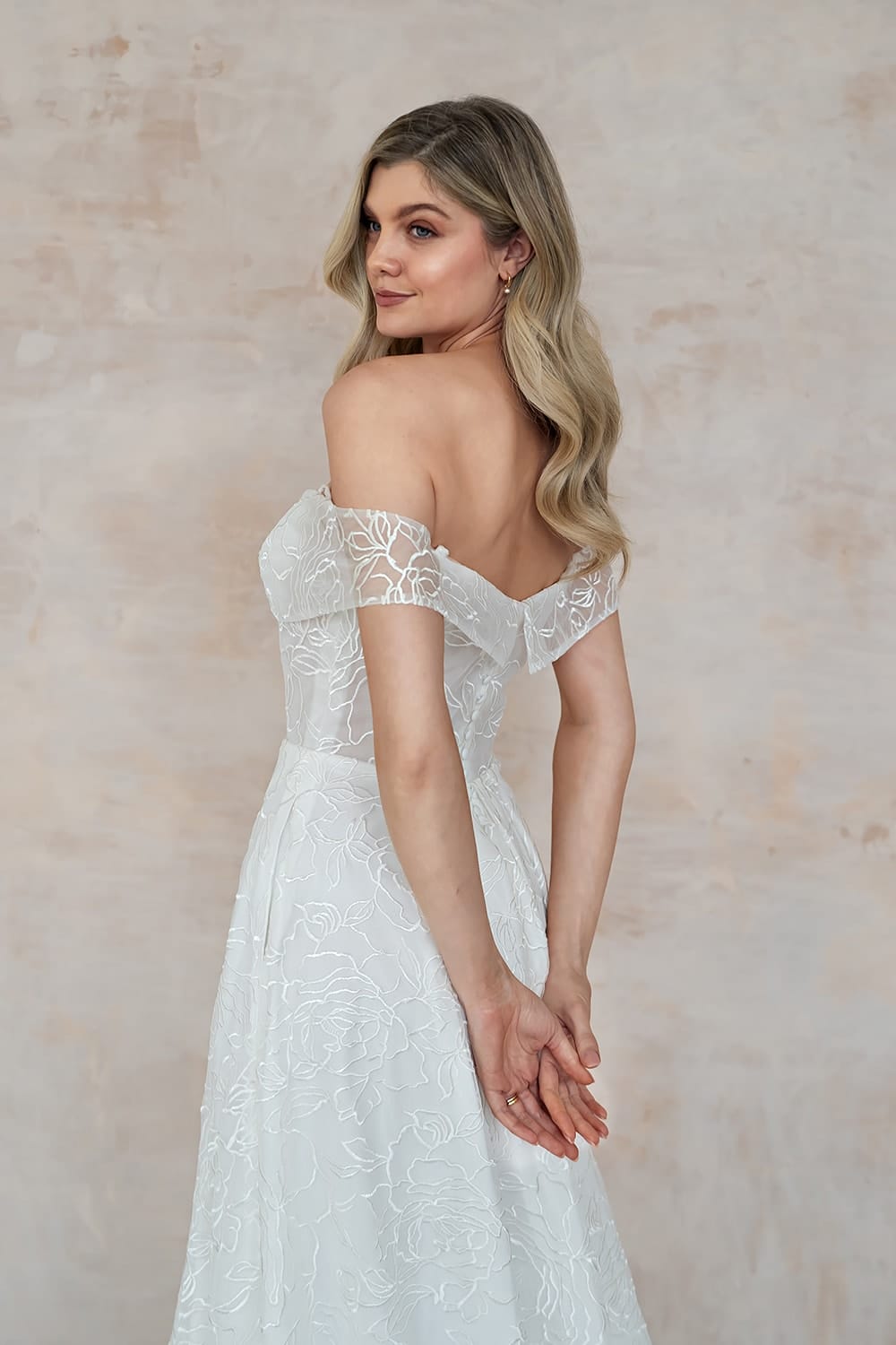 Marlowe off shoulder lace wedding dress - Wedding Dresses - Love Spell  Design
